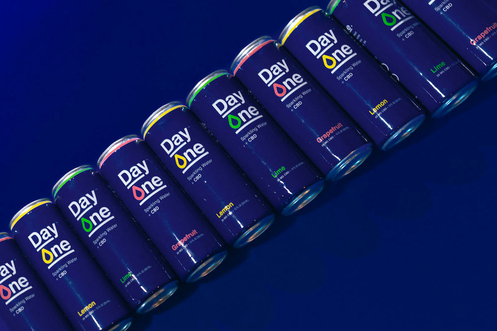 Multiple Day One CBD beverage cans 