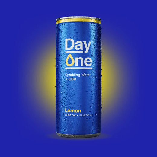 A can of lemon CBD Sparkling Water